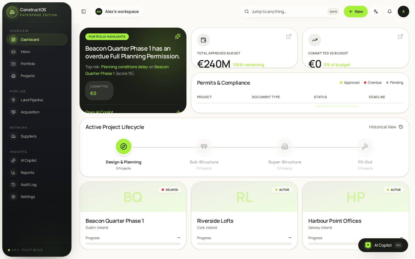 Construct OS — Dashboard